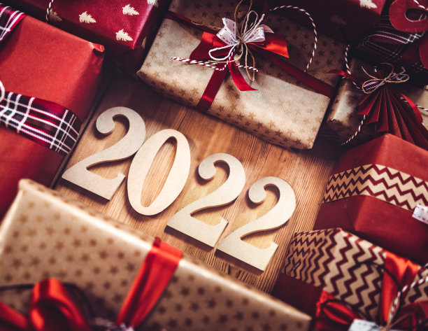 2019年的圣诞礼物在拼花地板图片下载