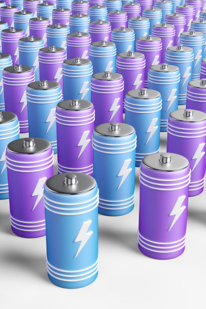 白色背景上的波普艺术电池。3 d渲染插图。图片下载