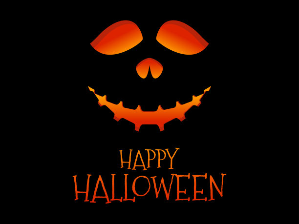万圣节快乐，吓人的南瓜脸。万圣节南瓜灯。南瓜脸发光的灯笼。设计邀请函、传单和贺卡的模板。矢量图图片下载