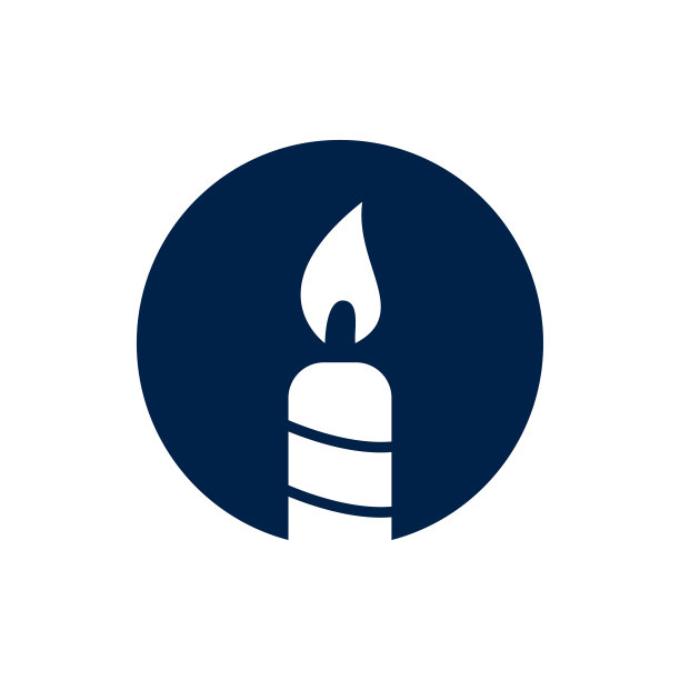 蜡烛图标标志模板隔离在白色背景。图片下载