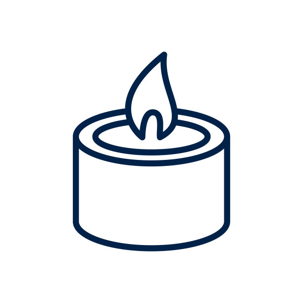 蜡烛图标标志模板隔离在白色背景。图片下载