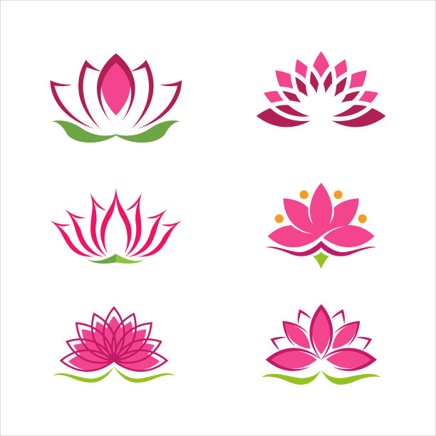 美女荷花矢量图标图片下载