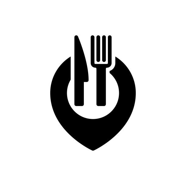 餐厅图标，晚餐图标矢量插图图片下载