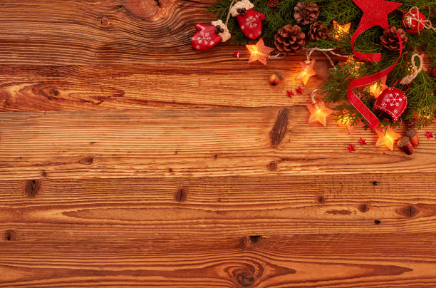 木制圣诞装饰图片下载