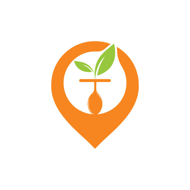 有机食品点标识设计模板。图片下载