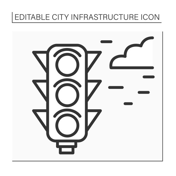 交通灯线图标图片下载