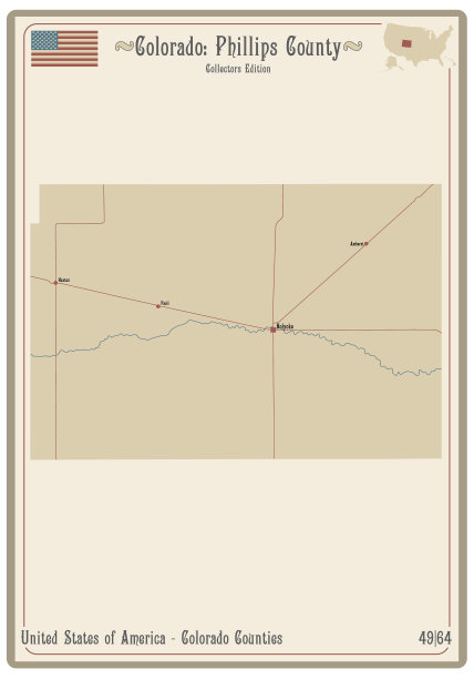 科罗拉多州菲利普斯县地图图片下载