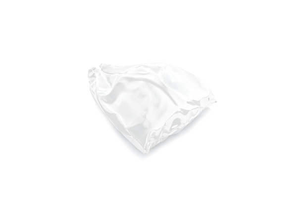 空白白色全t恤塑料袋模型，侧面视图图片下载