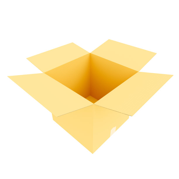 打开白色背景的纸板箱。设计的模型。图片下载