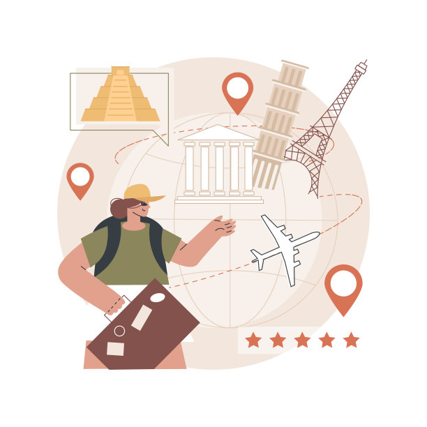 全球旅行抽象概念向量插图。图片下载