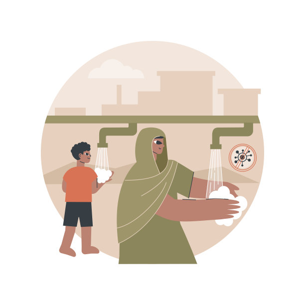 卫生存取抽象概念矢量插图。图片下载