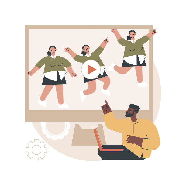 计算机动画抽象概念矢量插图。图片下载