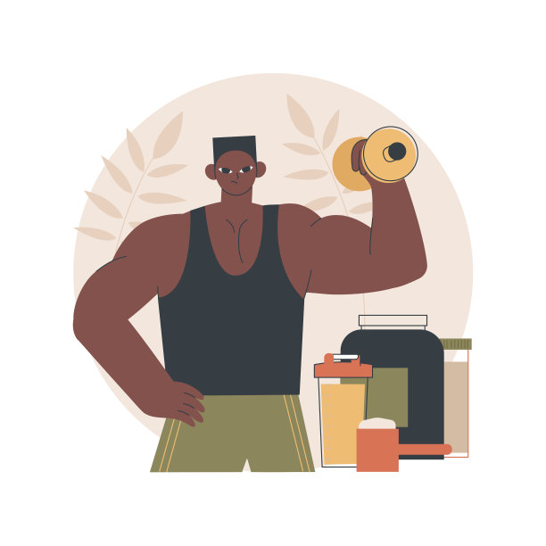 运动营养抽象概念矢量插图。图片下载