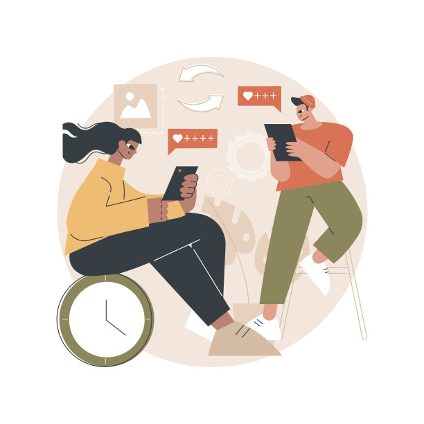 漫无目的地滚动抽象概念矢量图。图片下载