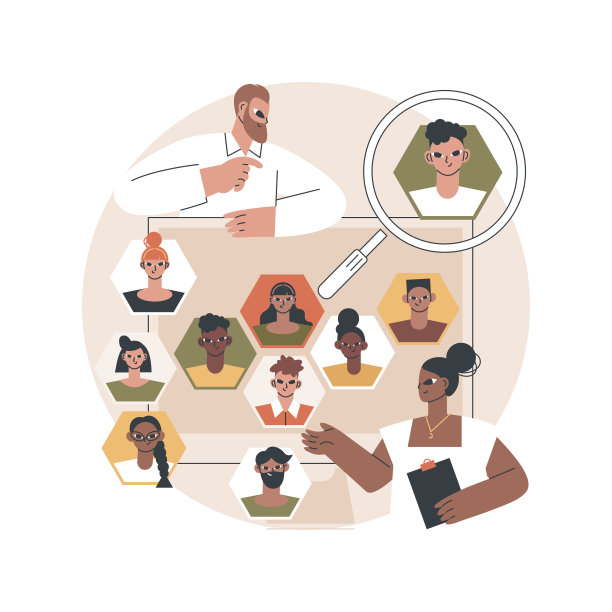 客户角色抽象概念矢量插图。图片下载