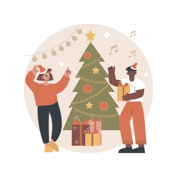 节日庆祝抽象概念矢量插图。图片下载