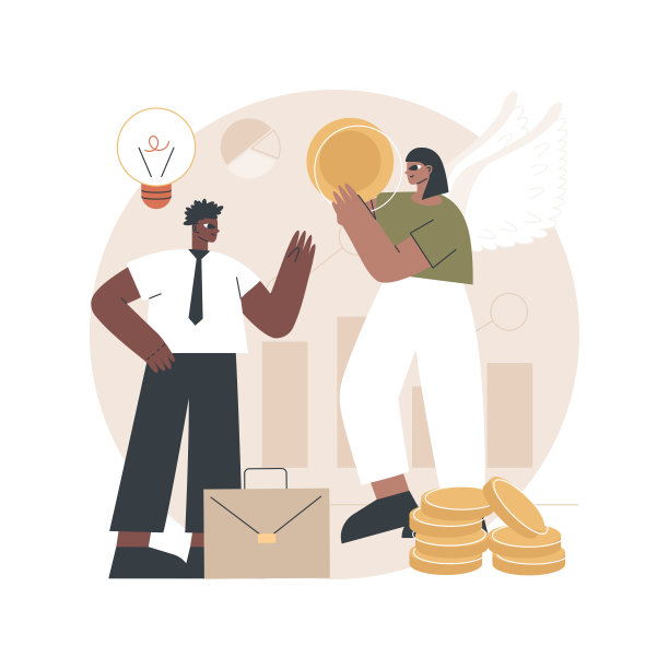 天使投资人抽象概念矢量插图。图片下载