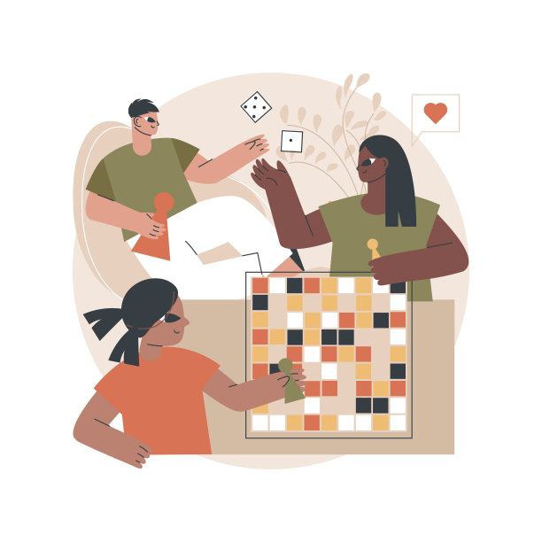 桌面游戏抽象概念矢量插图。图片下载
