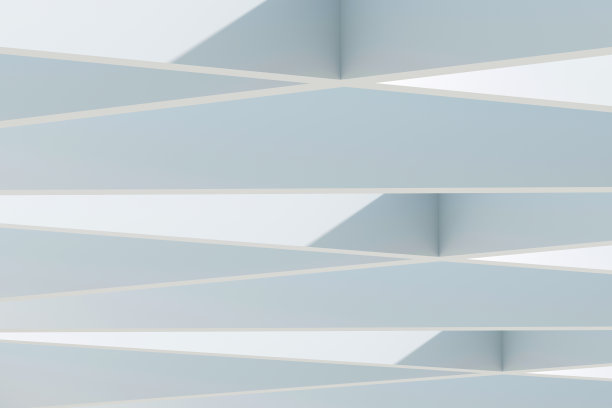 天花板大梁结构与阴影。3 d图片下载