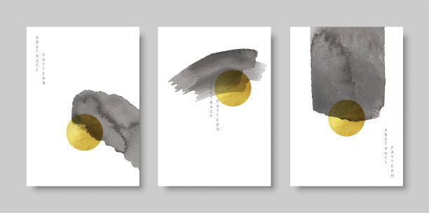 一套抽象的手绘插图墙壁装饰，明信片，社交媒体横幅或小册子封面。现代抽象绘画。矢量插图。图片下载