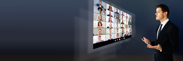 虚拟培训研讨会上的演讲者图片下载