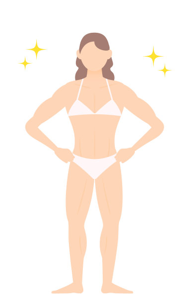 一名健美女子双手叉腰摆姿势图片下载