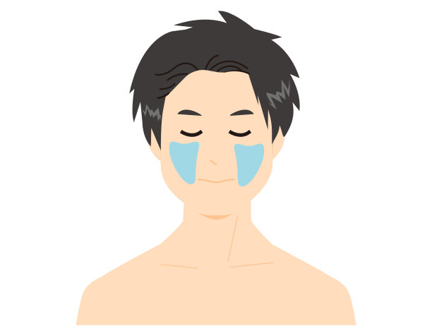 男性的脸。脱毛。矢量插图。图片下载