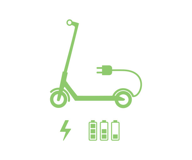 电动滑板车矢量插图。现代汽车生态。图片下载