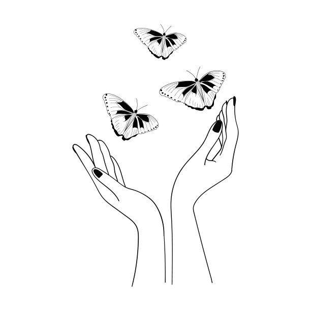 的手。花卉。神秘的。图片下载