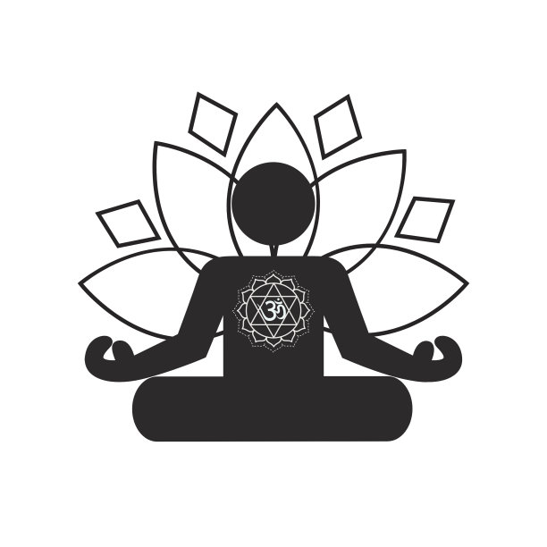 瑜伽健身图标。平面设计孤立插图。图片下载