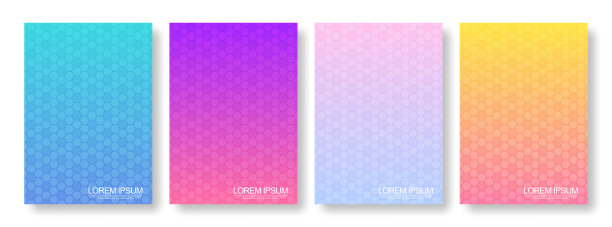 抽象的几何背景与六边形形状图案的商业小册子或封面书，页布局，传单设计，和海报模板图片下载