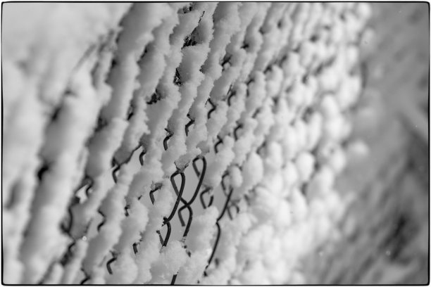 白雪覆盖的栅栏图片下载