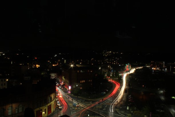 交通堵塞，光线暴露图片下载