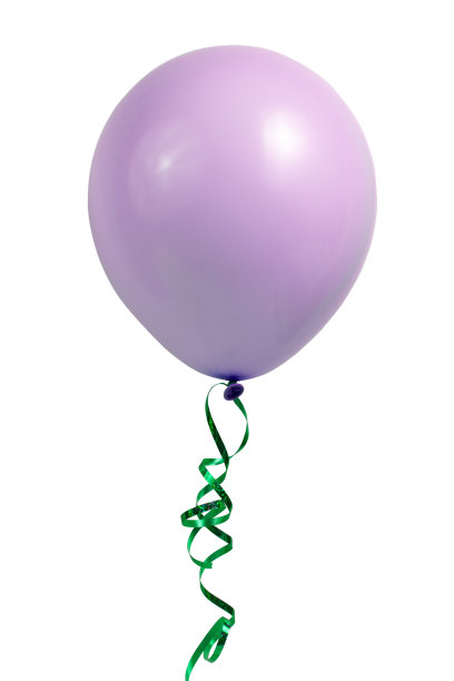 紫色明亮的橡胶气球孤立在白色的背景上图片下载