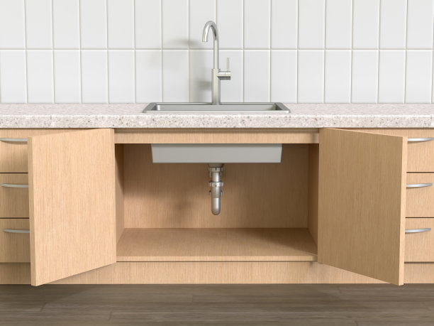 水槽下的水管3D渲染图片下载