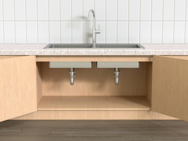 水管下双水槽3D渲染图片下载