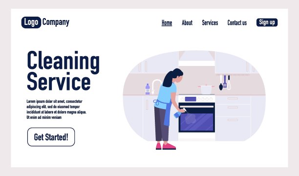 清洁服务登陆页面图片下载