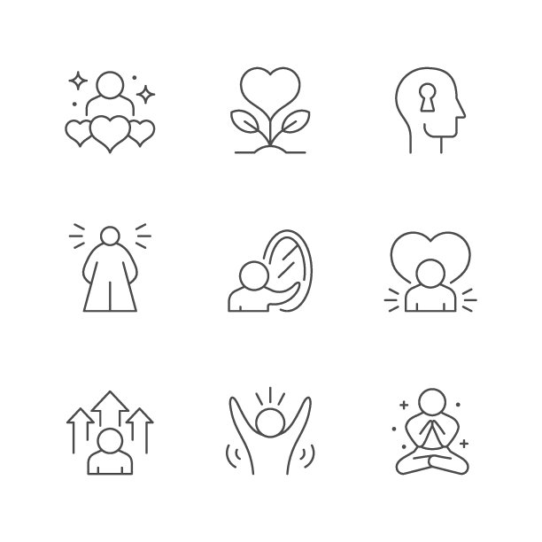 设置自尊的线条图标图片下载