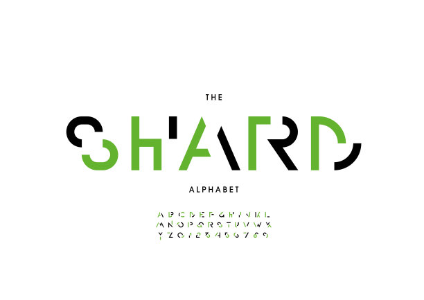 碎片字母表图片下载