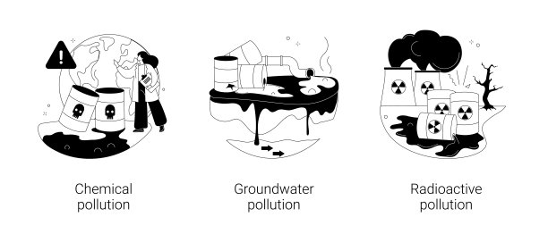 土地污染抽象概念矢量插图。图片下载