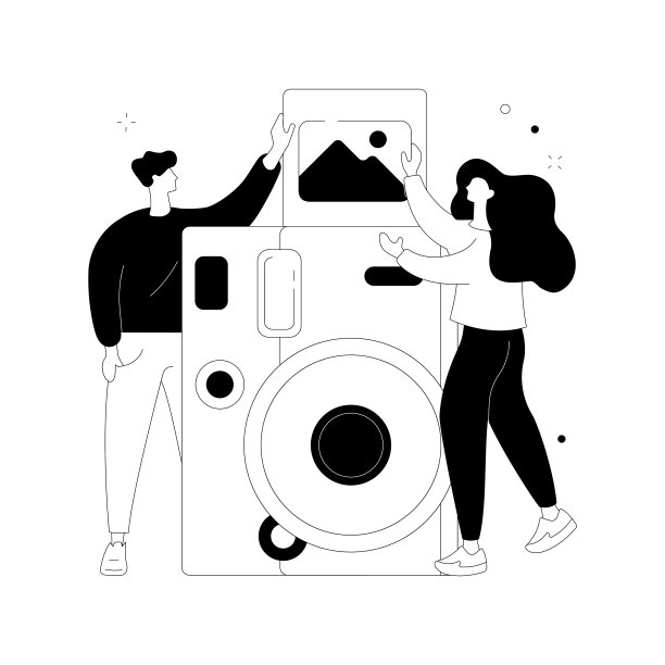 摄影工作坊抽象概念矢量插图。图片下载