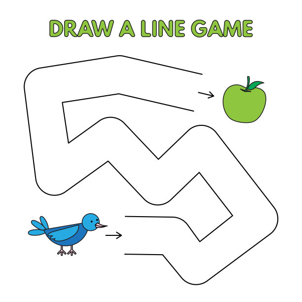 卡通小鸟画线游戏图片下载