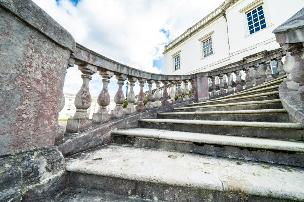 大理石栏杆和台阶，背景特写图片下载