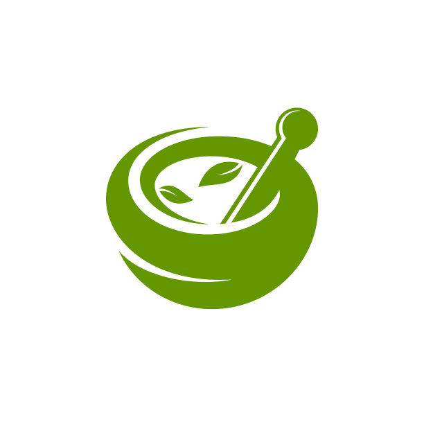 有机草药标志设计图片下载