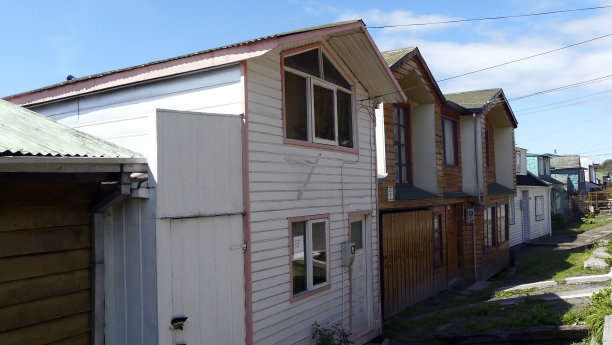 卡斯特罗的传统社区，Isla Grande de Chiloé。智利图片下载