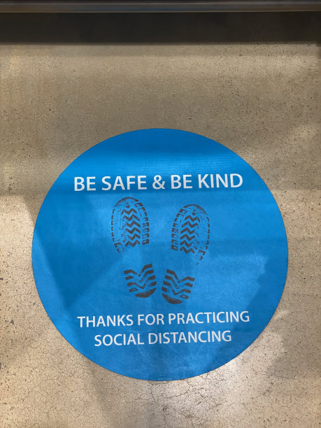 城市社会距离警告图片下载