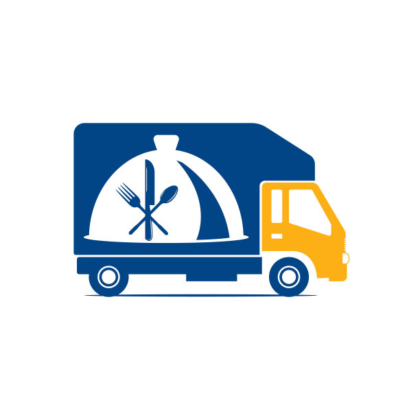 餐车标志设计模板。外卖logo设计。图片下载