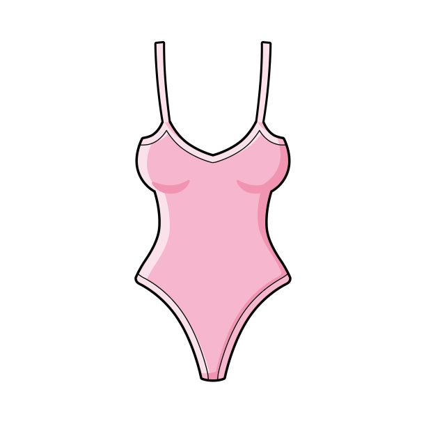 粉色连体泳衣图片下载
