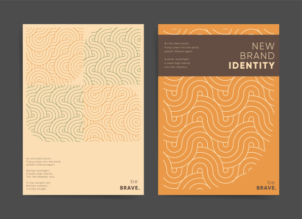 几何抽象设计海报模板集。图片下载