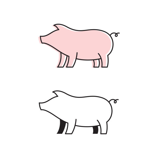 猪符号模板矢量图标插图图片下载